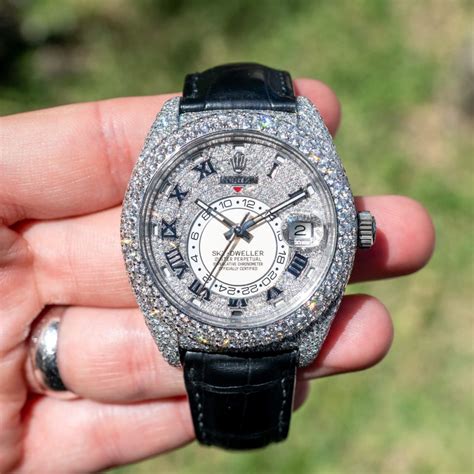 iced rolex skydweller|Rolex Sky-Dweller for sale.